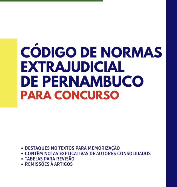 Código de Normas Extrajudicial de Pernambuco preparado para Concurso