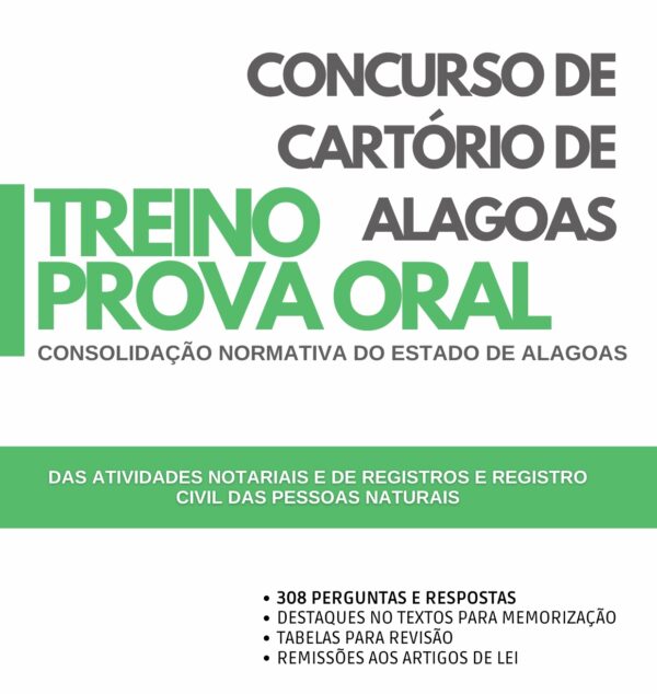 Treino para Prova Oral - ALAGOAS - Normas Gerais e RCPN