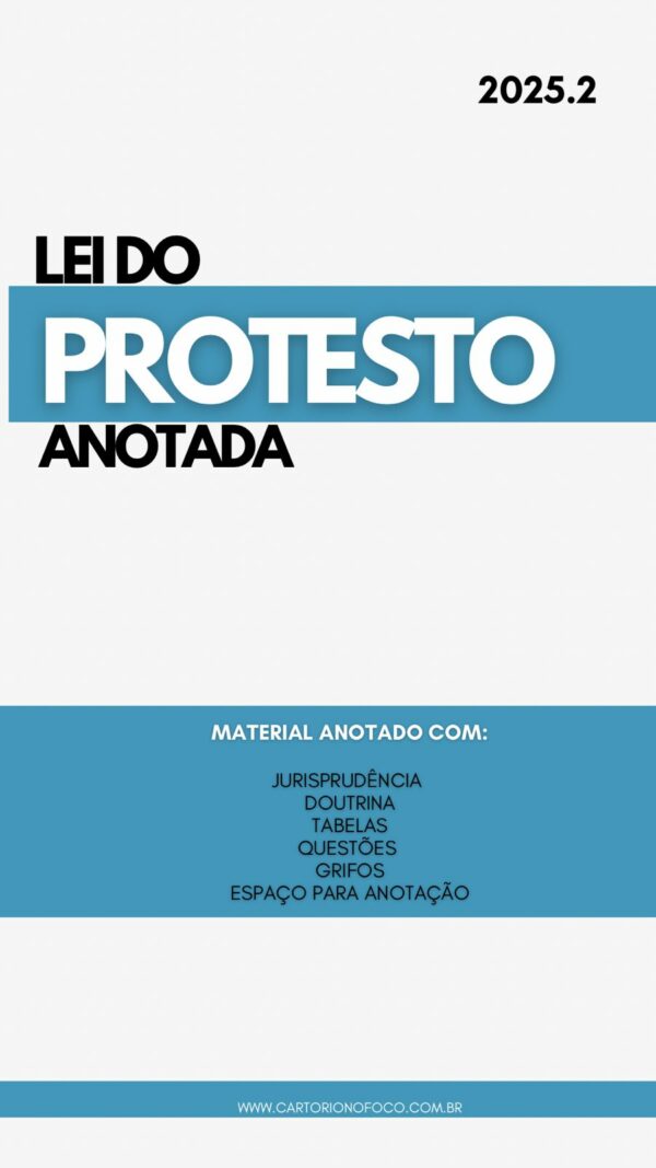 Lei do Protesto (L. 9492/97) - ANOTADA