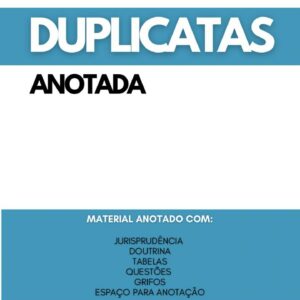 Lei das Duplicatas (L. 5474/68) - ANOTADA